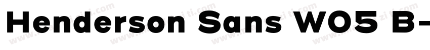 Henderson Sans W05 B字体转换